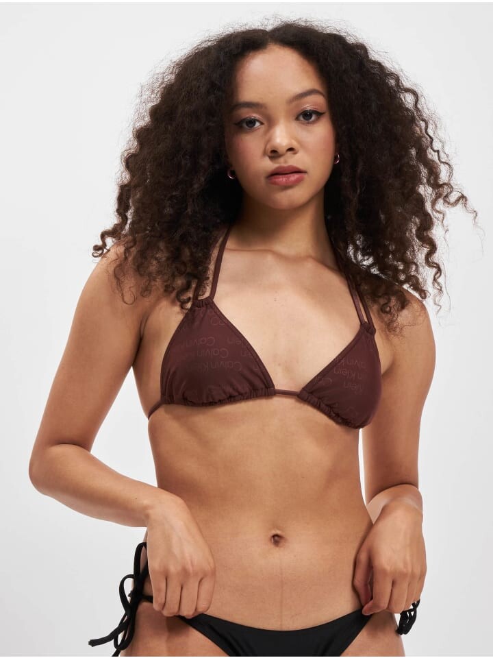 

Комплект бикини Calvin Klein, цвет tonal logo dark raisin