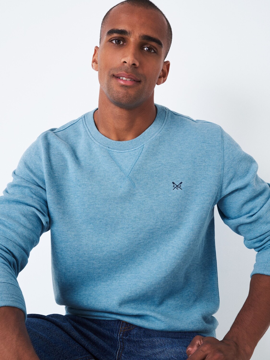 

Crew Clothing Джемпер с круглым вырезом в французскую рубчику, темно-синий