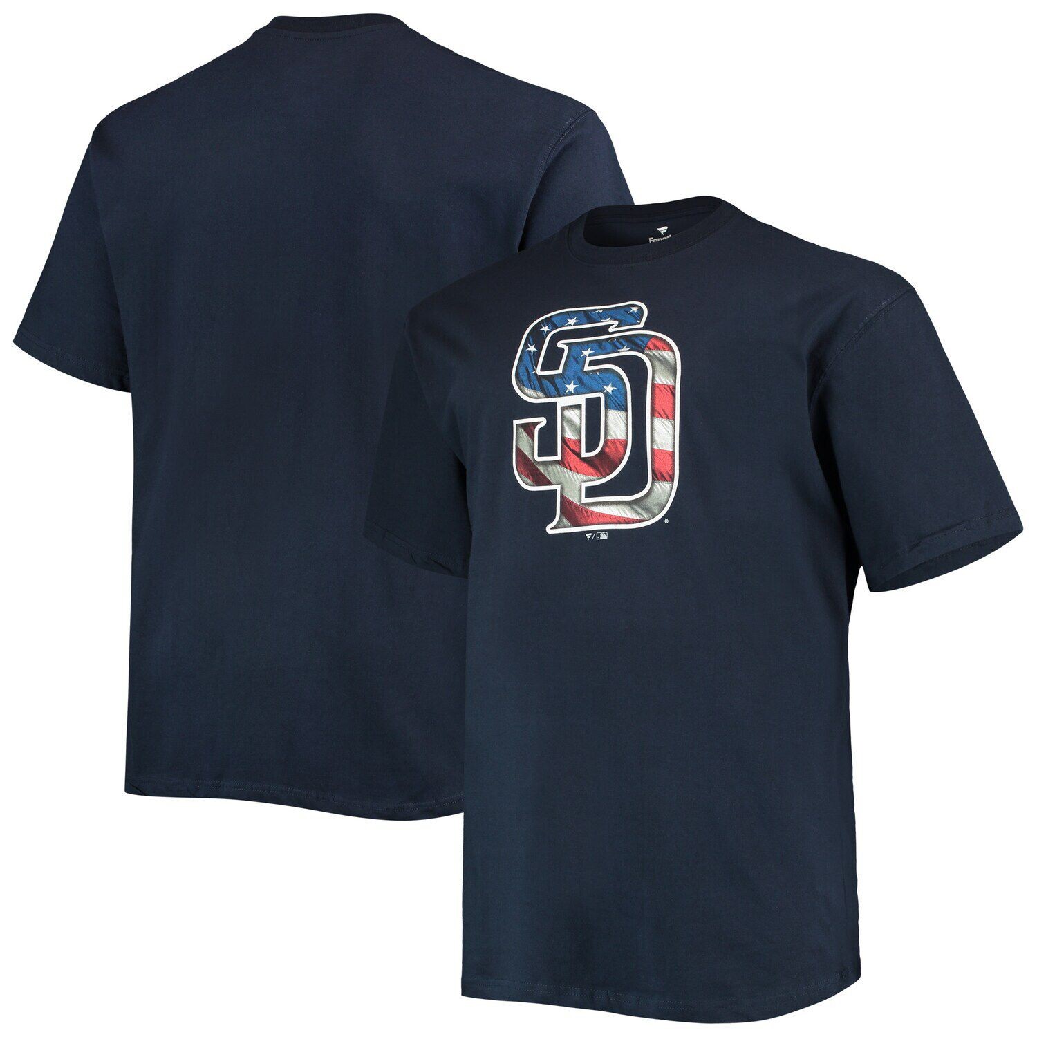 

Мужская темно-синяя футболка San Diego Padres Banner Wave Big & Tall, Синий