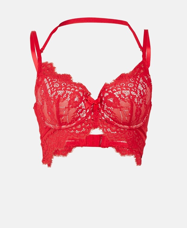 

Бюстгальтер на косточках, чашка BG Hunkemöller, красный