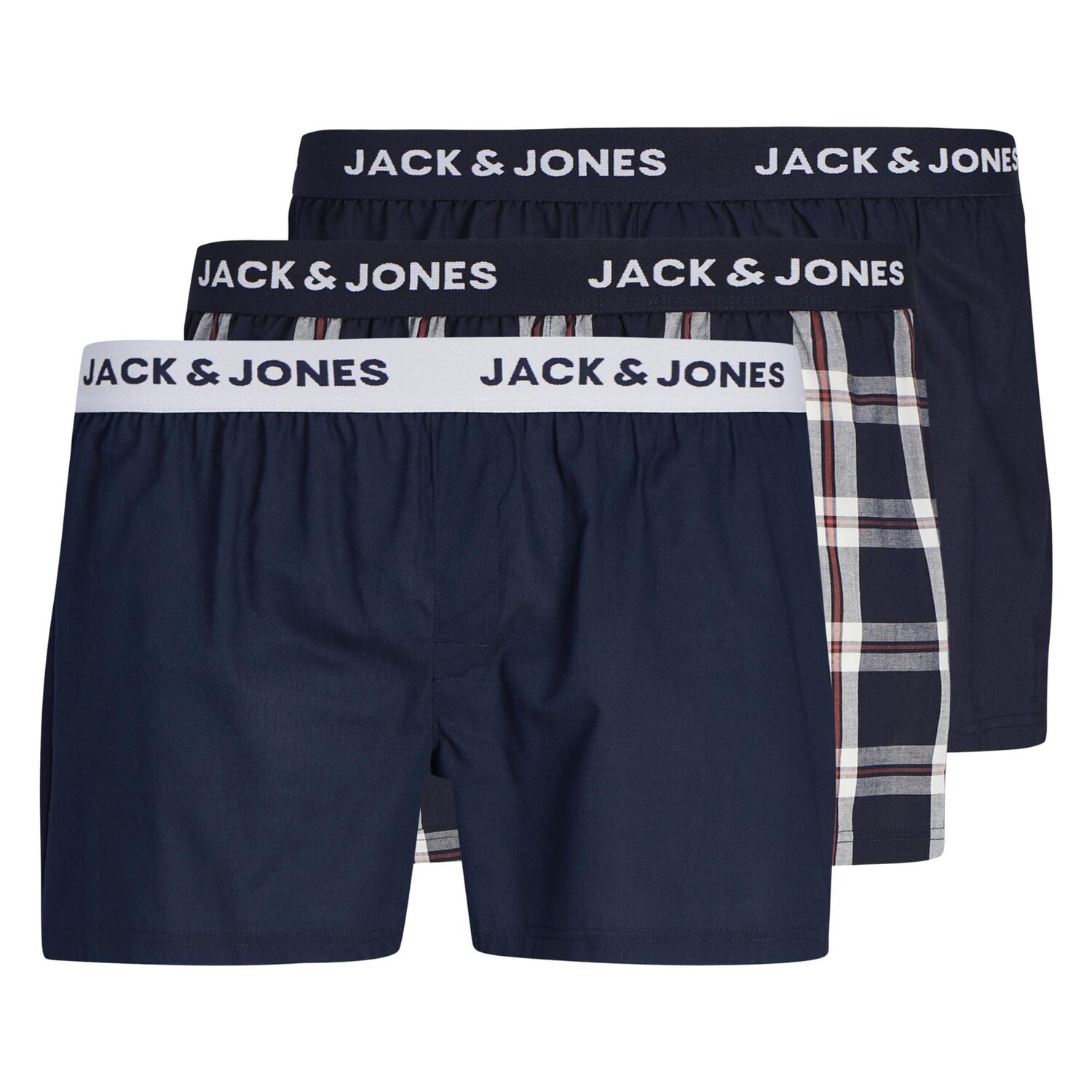 Боксеры Jack & Jones Web-Boxershorts 3 шт, темно-синий