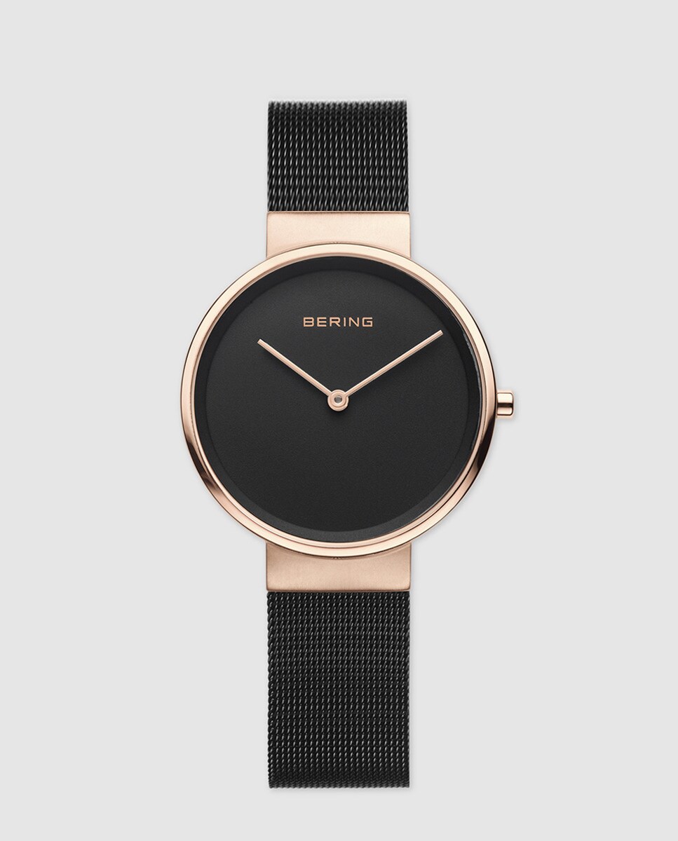 Bering 14531-166 черные стальные женские часы Bering, черный часы женские bering 14531 607