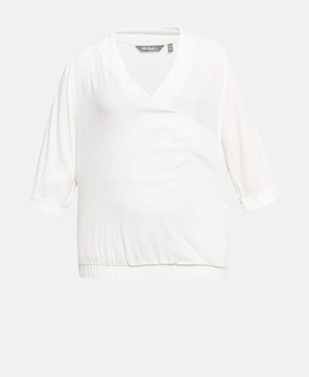 

Блузка с запахом Ulla Popken, цвет Wool White