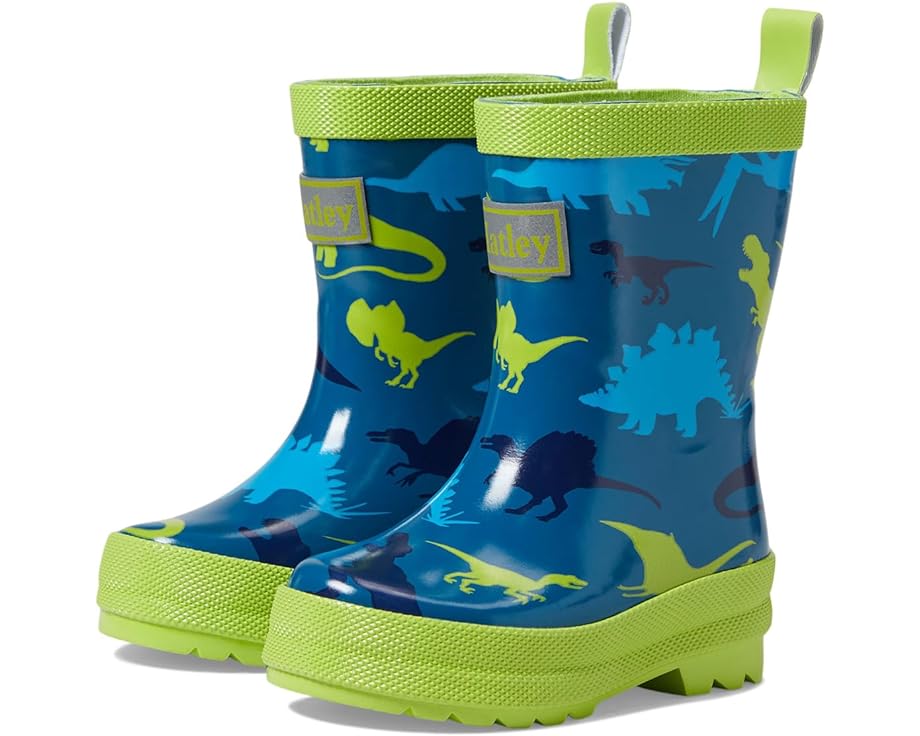 Ботинки Hatley Real Dinos Shiny Rain Boots, синий ботинки hatley shiny rain boots темно синий