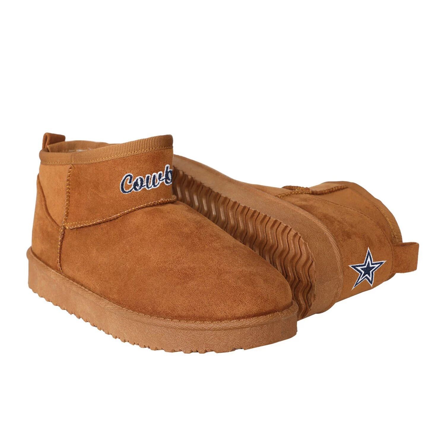 

Женские коричневые ботинки с логотипом команды FOCO Dallas Cowboys Fuzzy Fan Boots