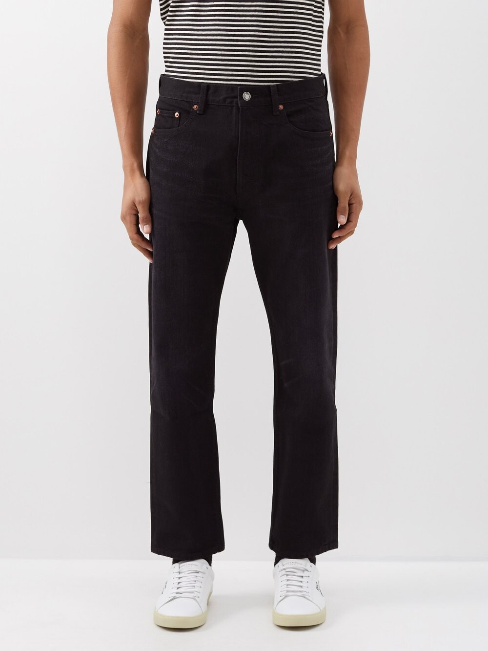 

Джинсы прямого кроя mick Saint Laurent, черный