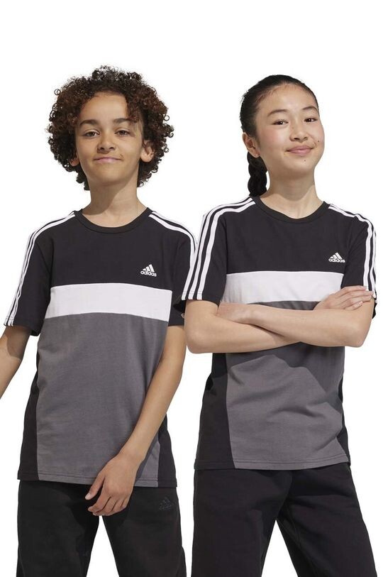 

Детская хлопковая футболка adidas, черный