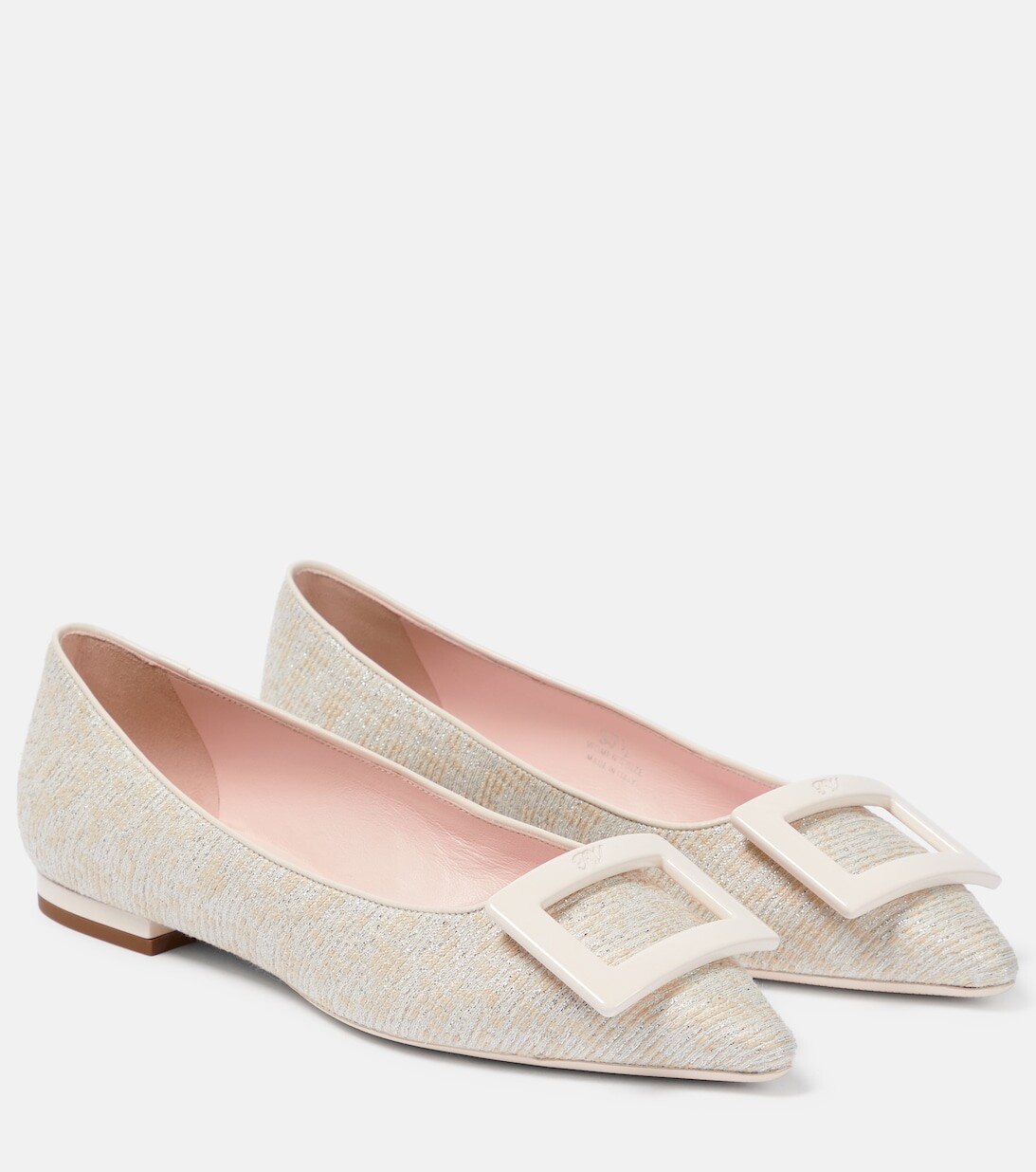 

Балетки Gommettine в рубчик Roger Vivier, бежевый