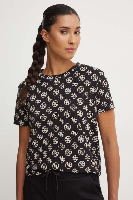 

Хлопковая футболка NOMIE Guess, черный