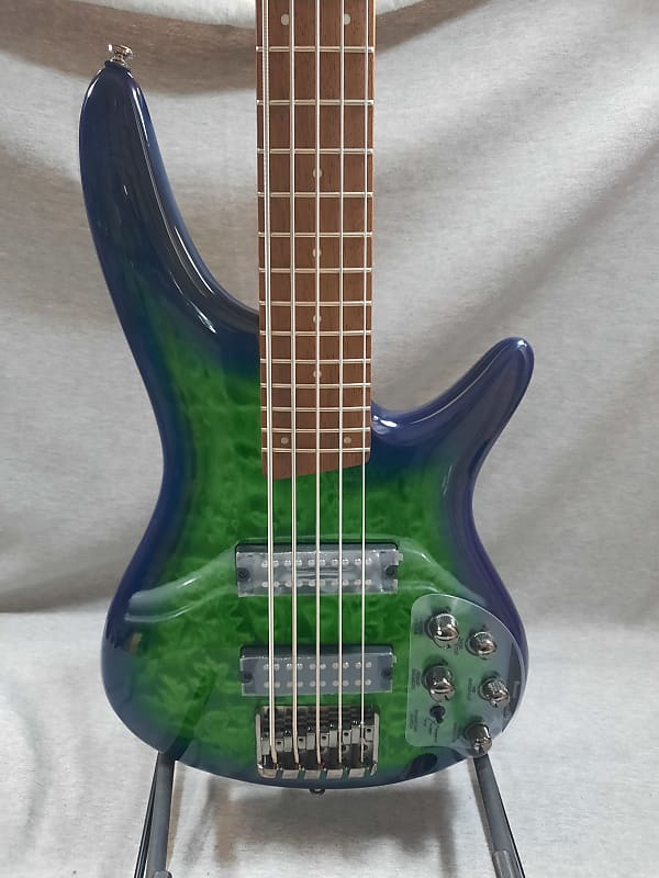 Басс гитара Ibanez SR405EQM-SLG 2023 - Surreal Blue Burst Gloss ovation 2751ax 5 standard balladeer® электроакустическая 12 струнная гитара