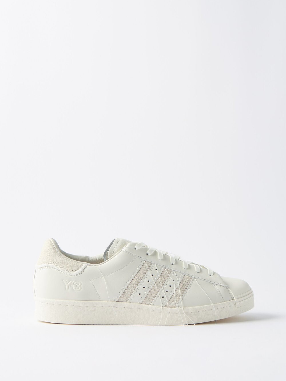 

Кожаные кроссовки superstar с вышивкой Y-3, бежевый