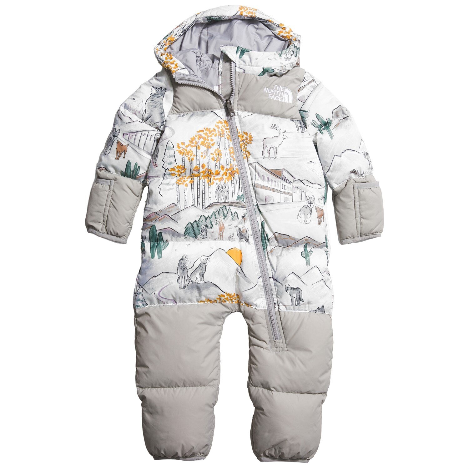 

Комбинезон The North Face 1996 Retro Nuptse, цвет TNF White Like A Wolf Print