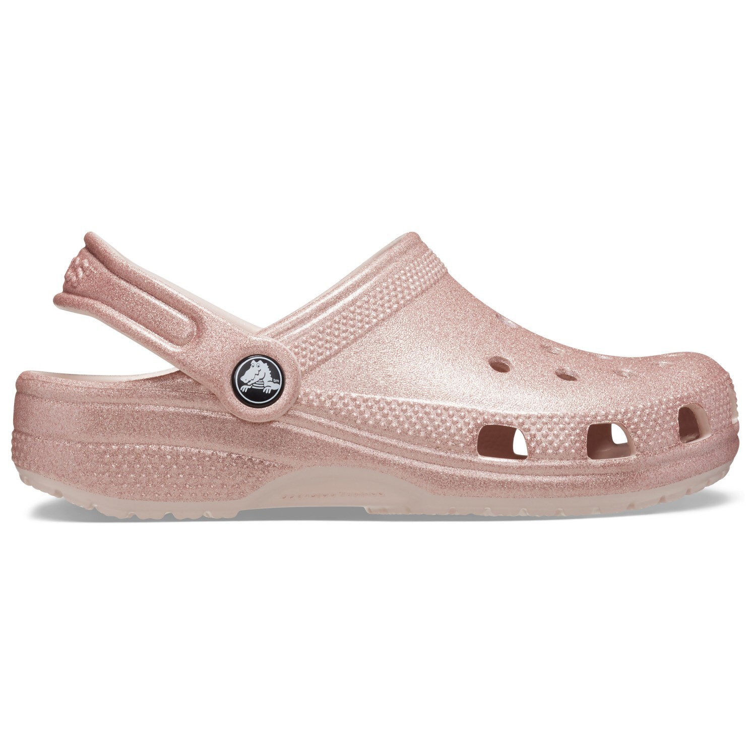 Сандалии Crocs Kid's Classic Glitter Clog, цвет Quartz Glitter