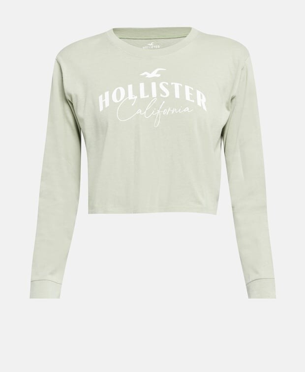 

Топ с длинными рукавами Hollister, зеленый