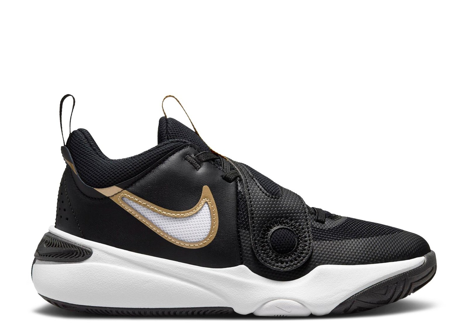 

Кроссовки Nike Team Hustle D11 Gs 'Black Metallic Gold', черный