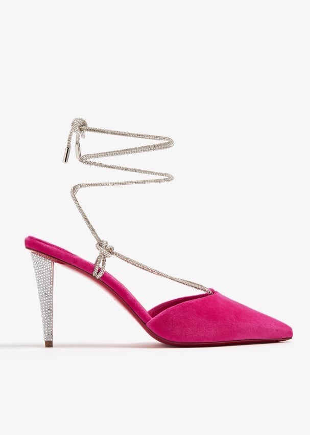 

Туфли Christian Louboutin Astrid Lace Strassita 85, розовый