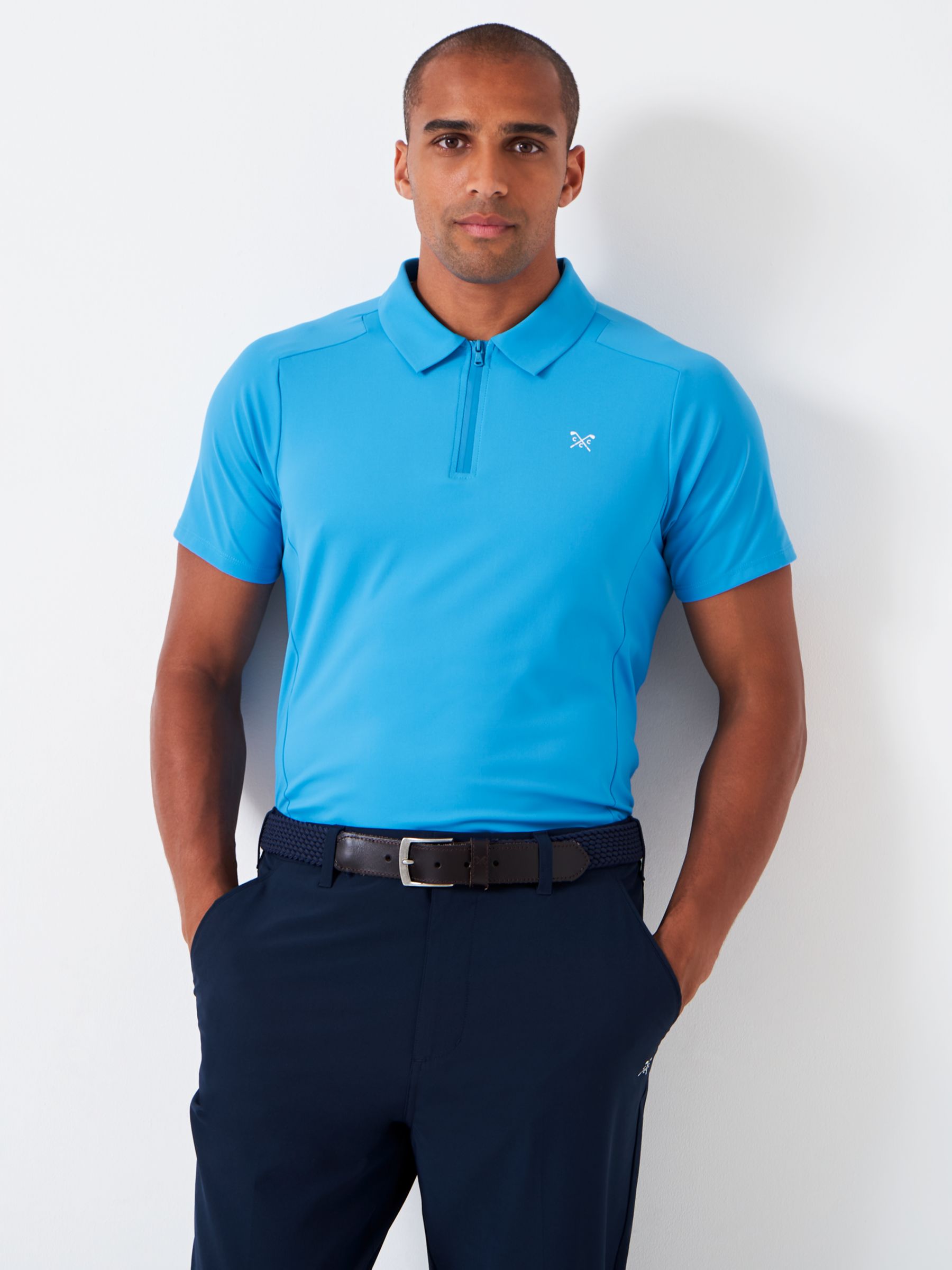 Рубашка-поло для гольфа Champion Crew Clothing, синий рубашка поло для гольфа из хлопка с кантом crew clothing светло розовый