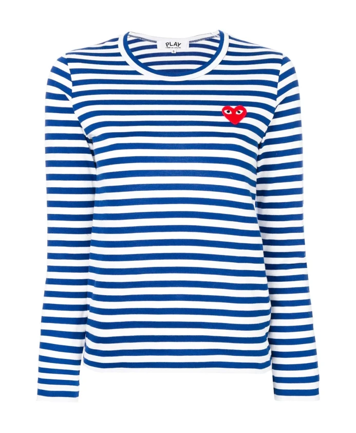 

Полосатая рубашка с длинными рукавами Comme Des Garçons Play, синий