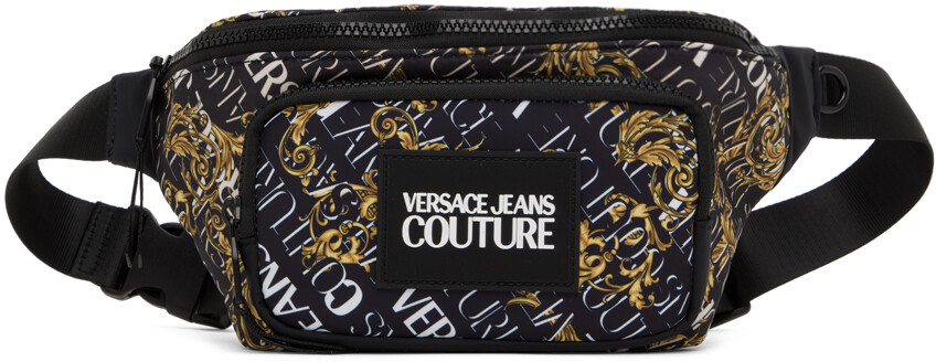 

Черно-золотая сумка-мешочек Versace Jeans Couture