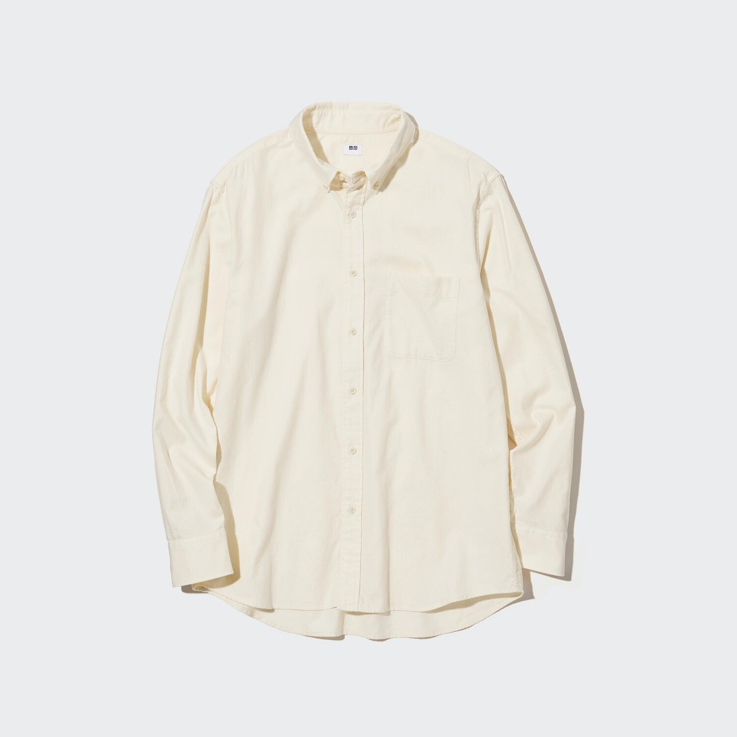 

Фланелевая рубашка UNIQLO, белая кость