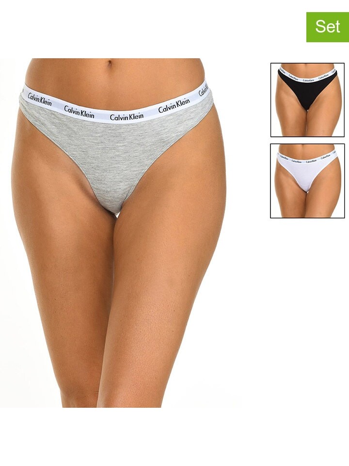 

Стринги CALVIN KLEIN UNDERWEAR 3er Set s, цвет schwarz/weiß/grau