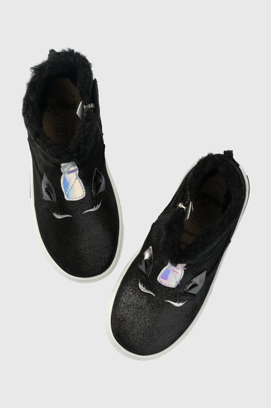 Детские кожаные туфли на плоской подошве Primigi, черный туфли детские кожаные со стразами на плоской подошве демисезонные