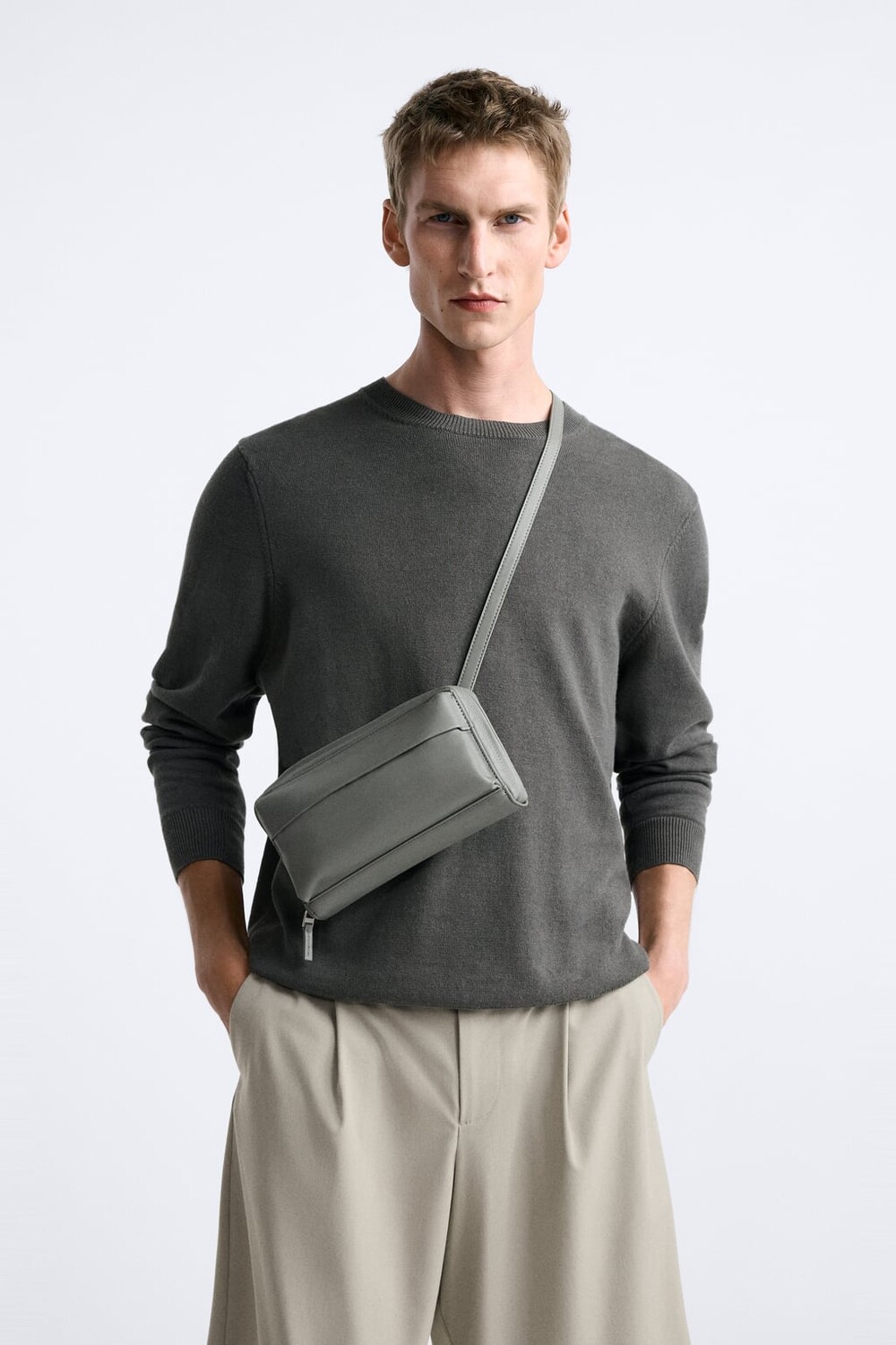 

Кошелек xl кроссбоди ZARA, зеленый