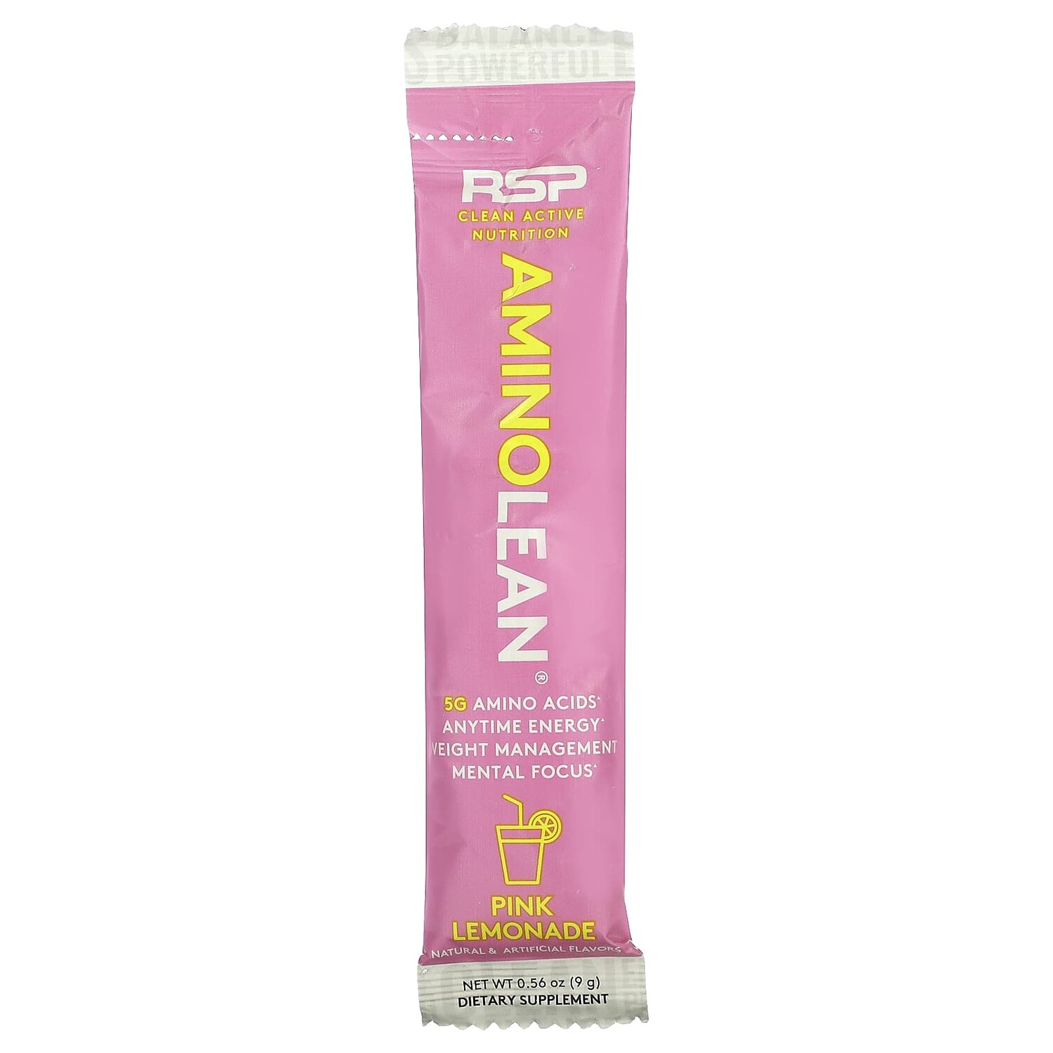 

AminoLean, розовый лимонад, 1 пакетик, 9 г (0,56 унции), RSP Nutrition