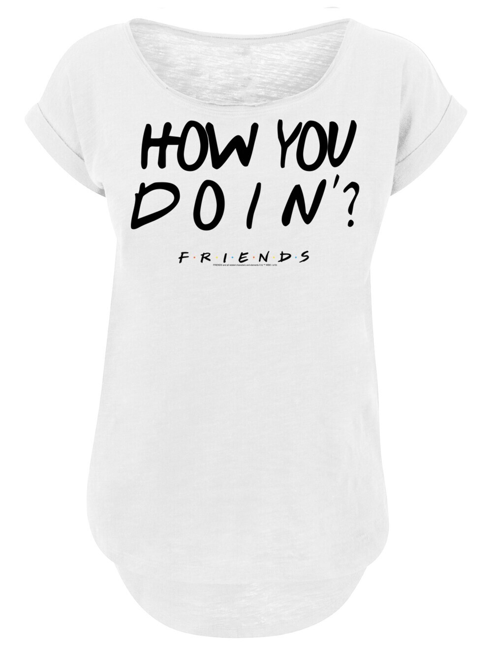 Рубашка F4NT4STIC Friends TV Serie How You Doin? WHT, белый men women how you doin joey tshirt friends tv show premium cotton tops leisure harajuku manga tees summer t shirt