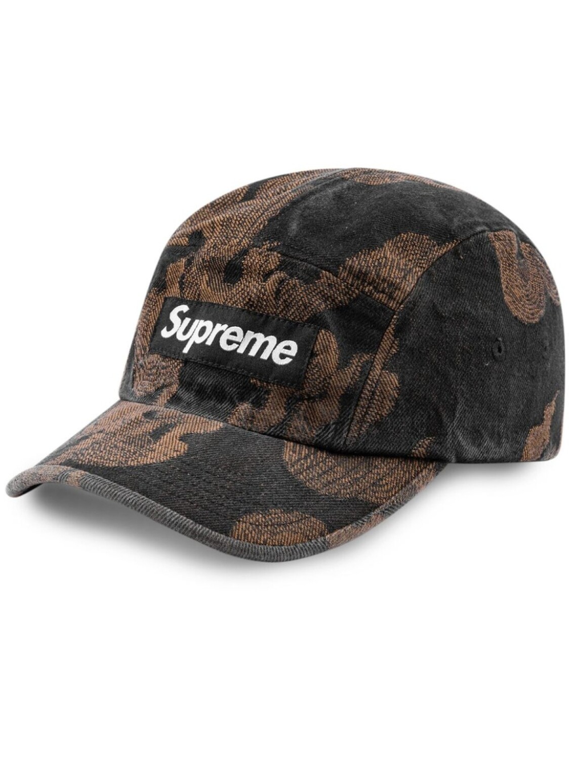 

Supreme кепка из джинсовой ткани с изображением пламени, черный