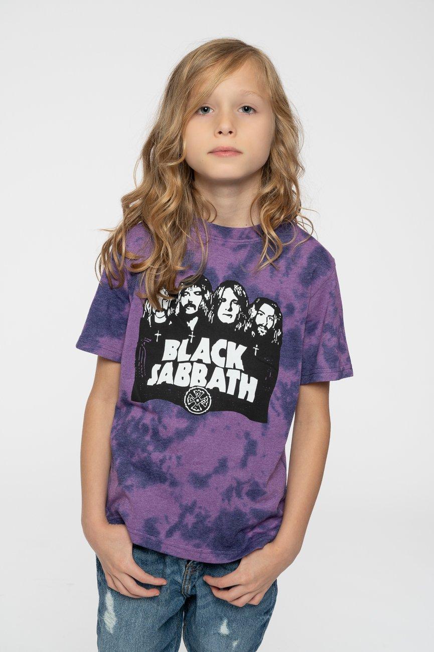 цена Фиолетовая детская футболка с логотипом группы Black Sabbath, черный
