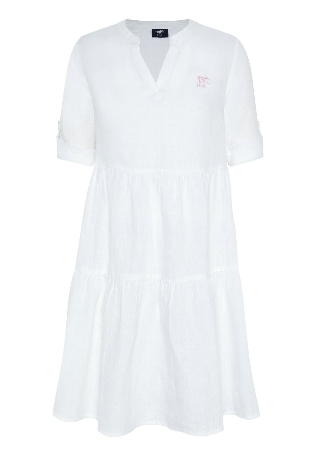 

Повседневное платье MIT SAUMVOLANTS Polo Sylt, цвет bright white