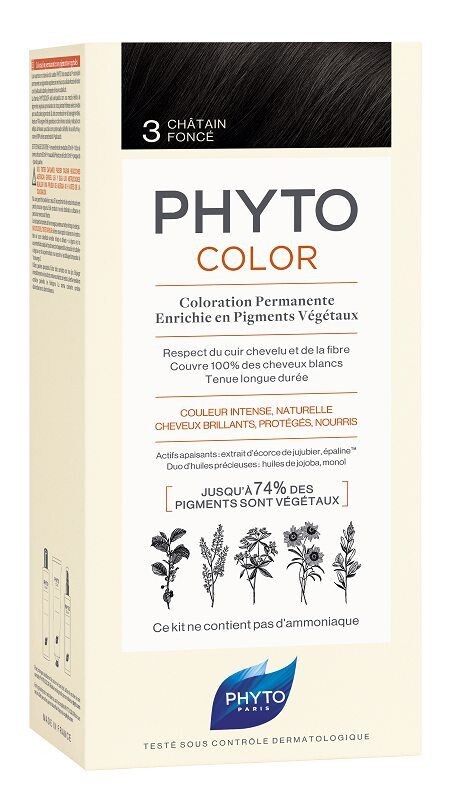 

Краска для волос Phyto Color 3 Ciemny Kasztan, 1 шт