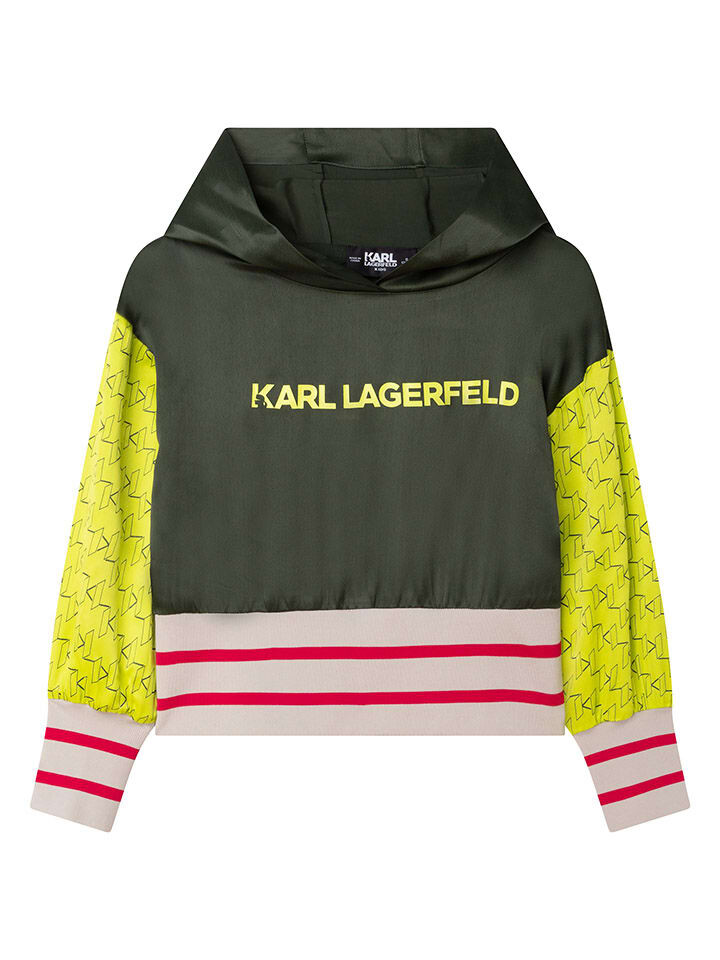 

Пуловер с капюшоном Karl Lagerfeld, зеленый