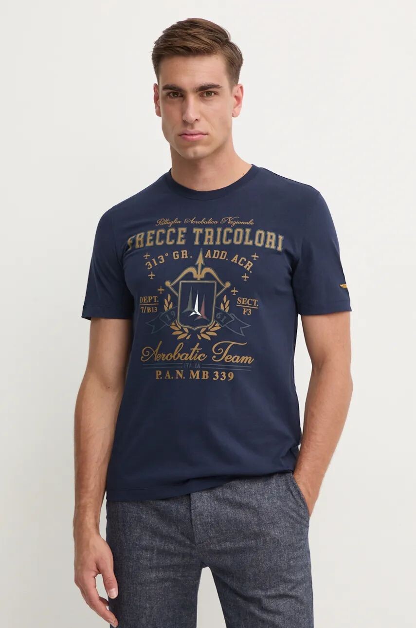 

Хлопковая футболка Aeronautica Militare, темно-синий