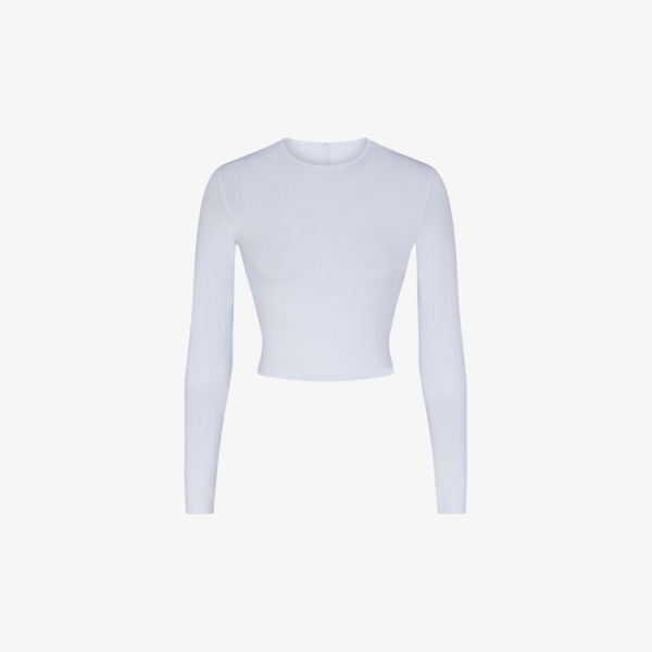 

Топ из эластичного хлопка с длинными рукавами new vintage Skims, цвет periwinkle
