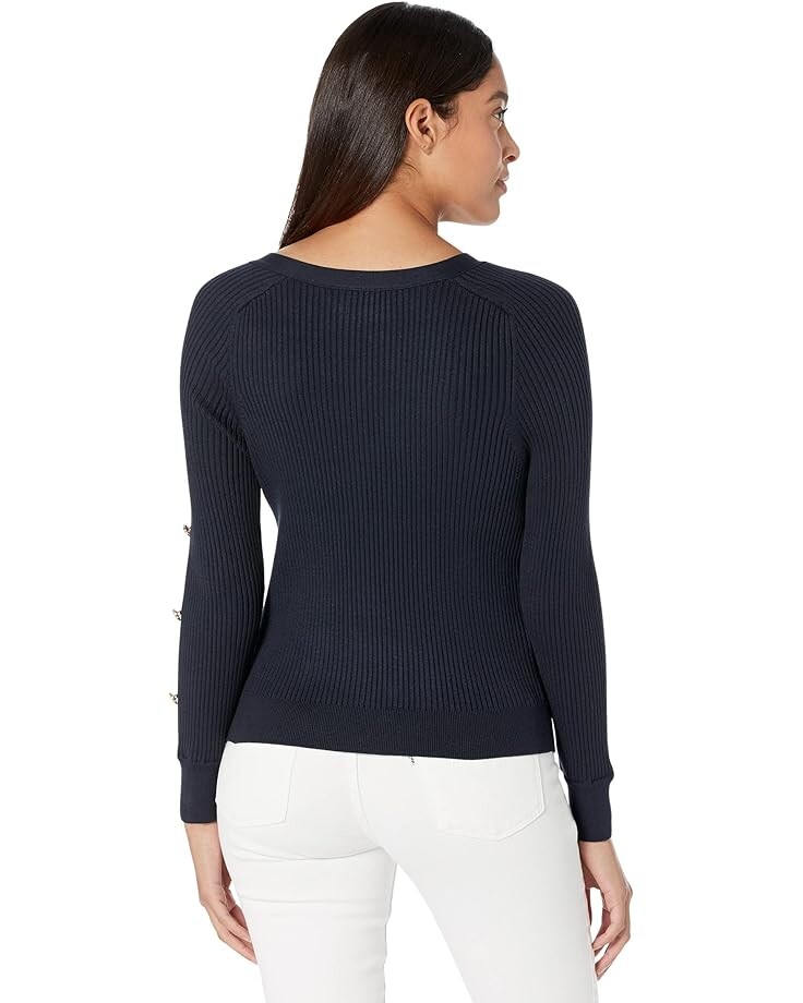 

Свитер MILLY Button Placket Top, темно-синий