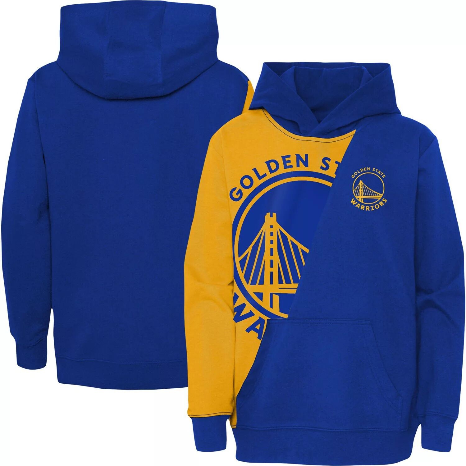 

Толстовка с капюшоном для дошкольников Gold/Royal Golden State Warriors Unrivaled с разрезом Outerstuff