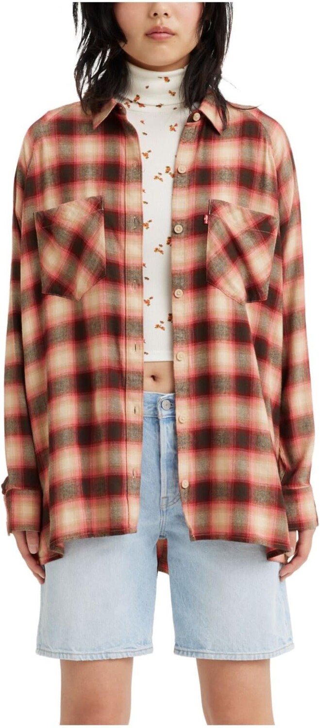 

Рубашка Harrison реглан Levi's, цвет James Plaid Syrah
