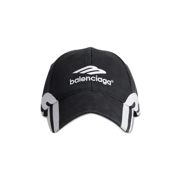 

Бейсболка Balenciaga 3B Logo Cap, цвет Faded Black/White