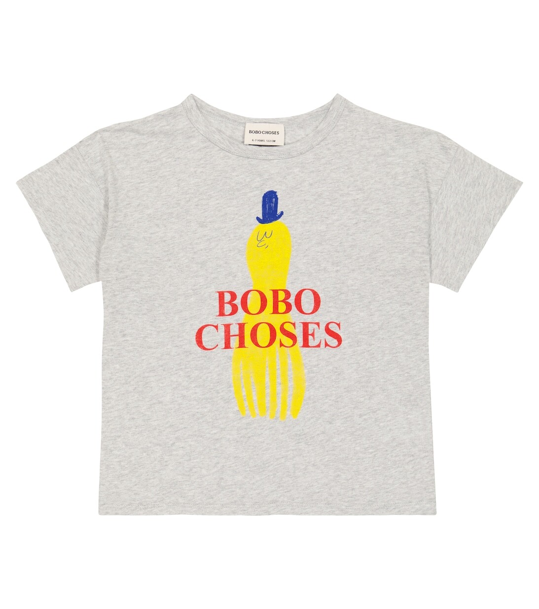 

Хлопковая футболка с логотипом Bobo Choses, серый