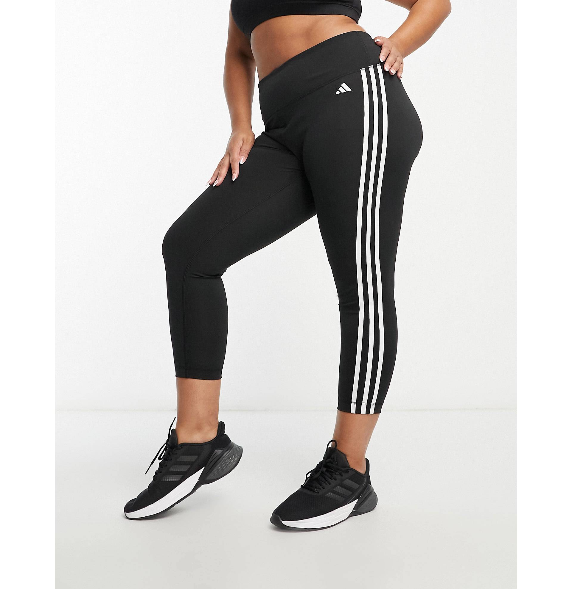 

Черные леггинсы с 3 полосками adidas Training Plus Train Essentials adidas performance, Черный