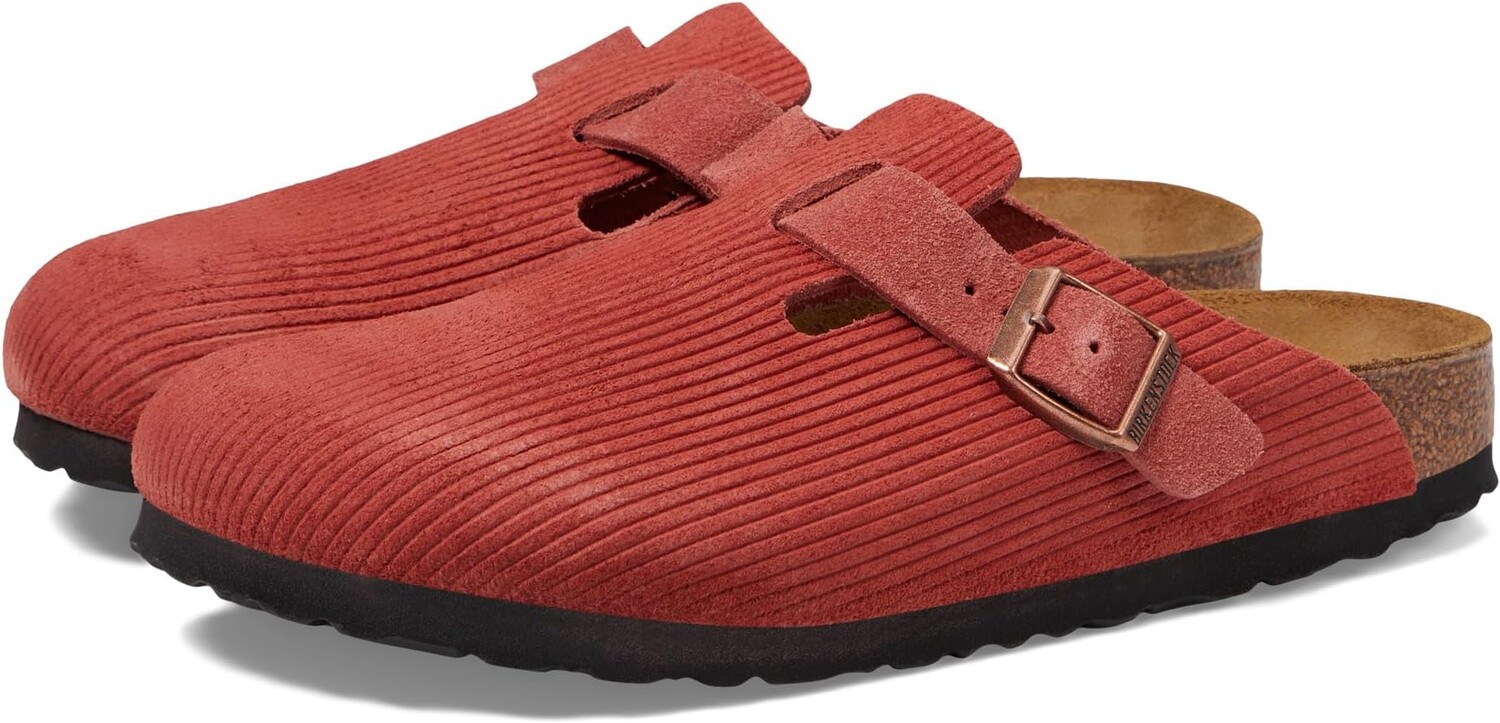 

Сабо Boston Corduroy Birkenstock, цвет Sienna Red