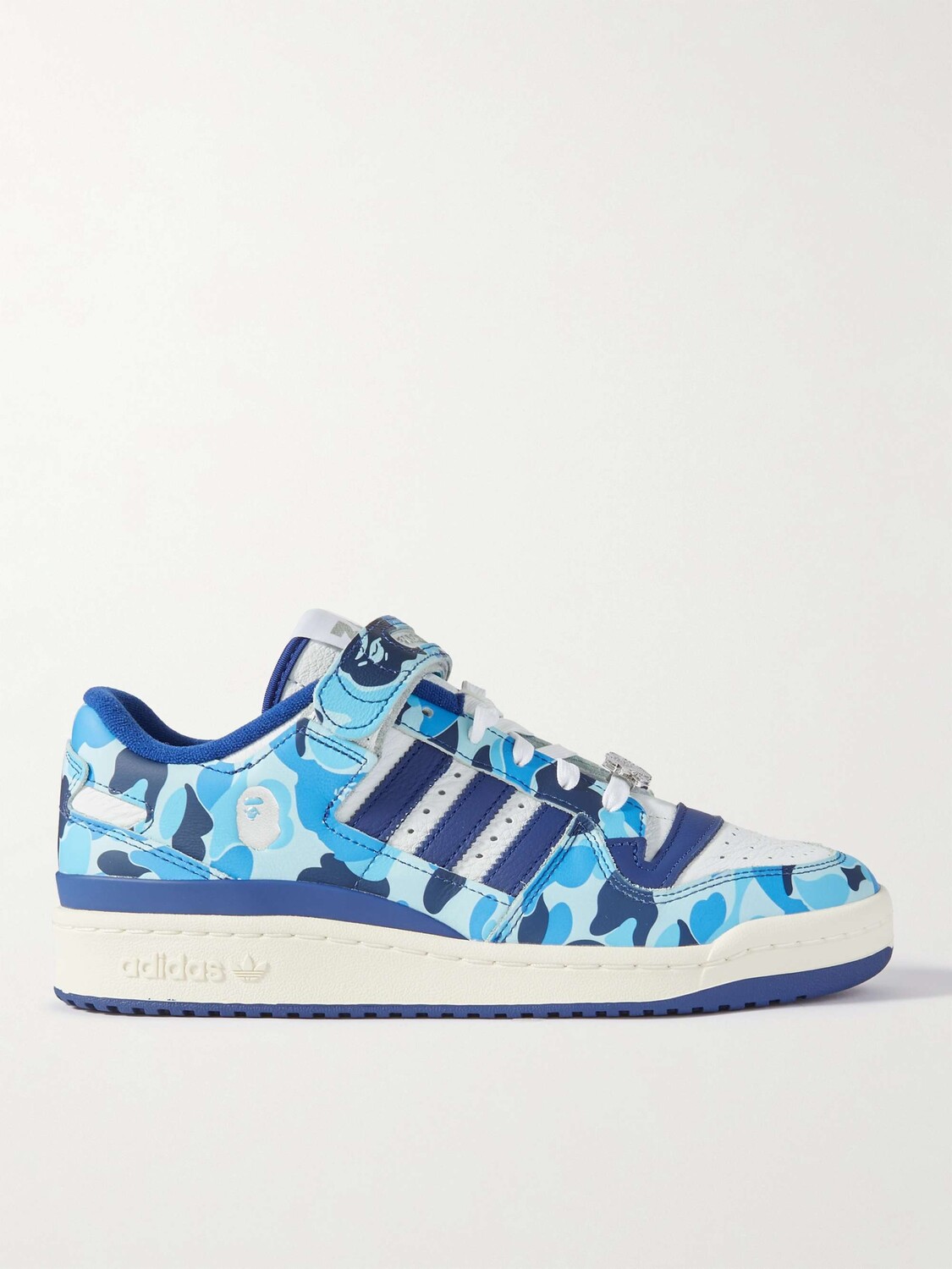 

Низкие кожаные кроссовки с принтом A Bathing Ape Forum 84 ADIDAS ORIGINALS, синий