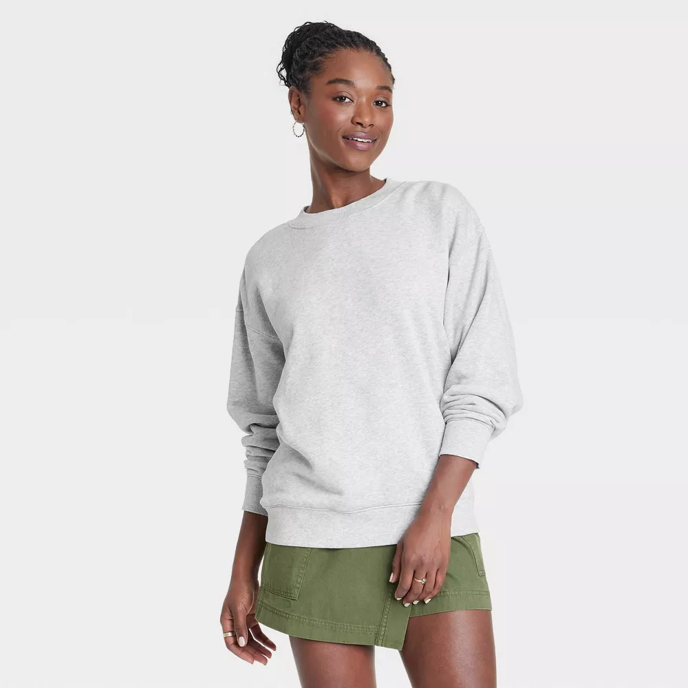 

Женская свободная толстовка-пуловер Leisure Studio Universal Thread, цвет Heather Gray