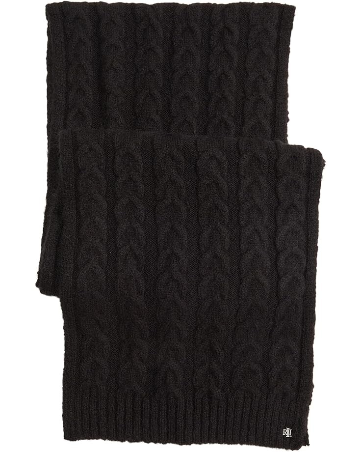 

Шарф LAUREN Ralph Lauren Fuzzy Cable Oblong, черный
