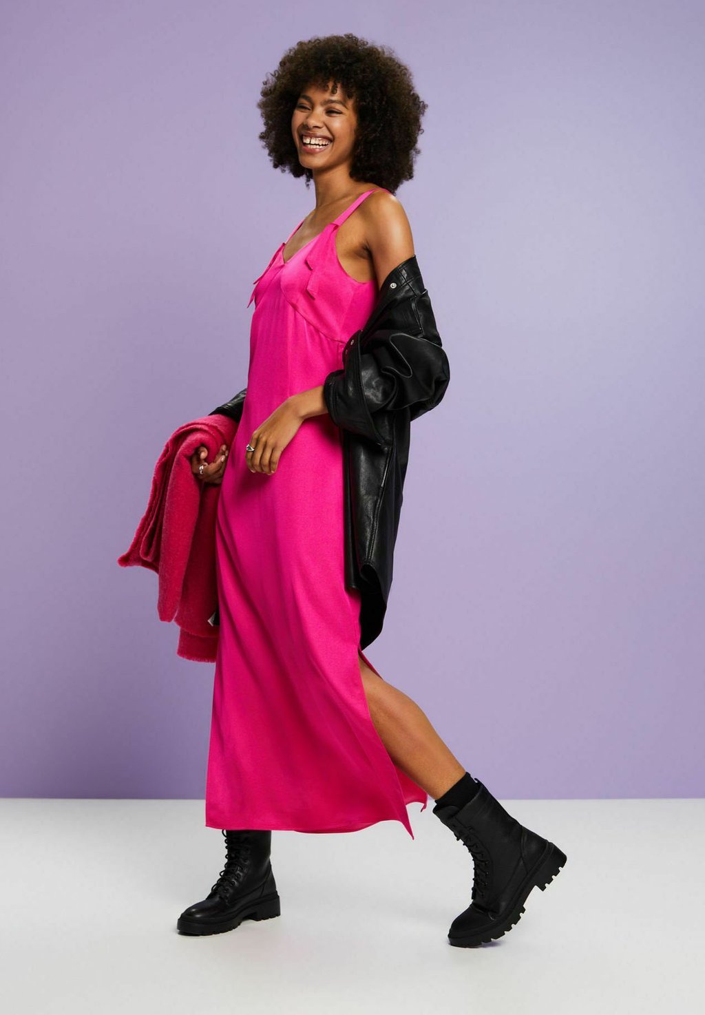 цена Платье макси MIDI-ETUI AUS Esprit Collection, цвет pink fuchsia