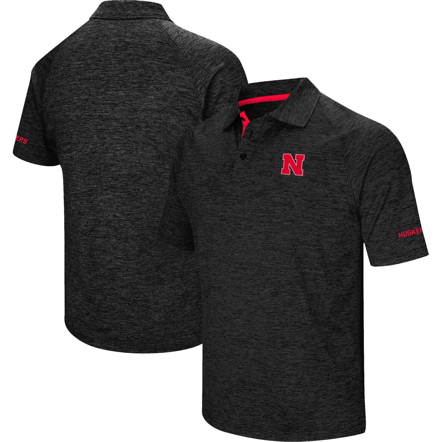 

Мужская черная футболка-поло Nebraska Huskers Colosseum, Черный