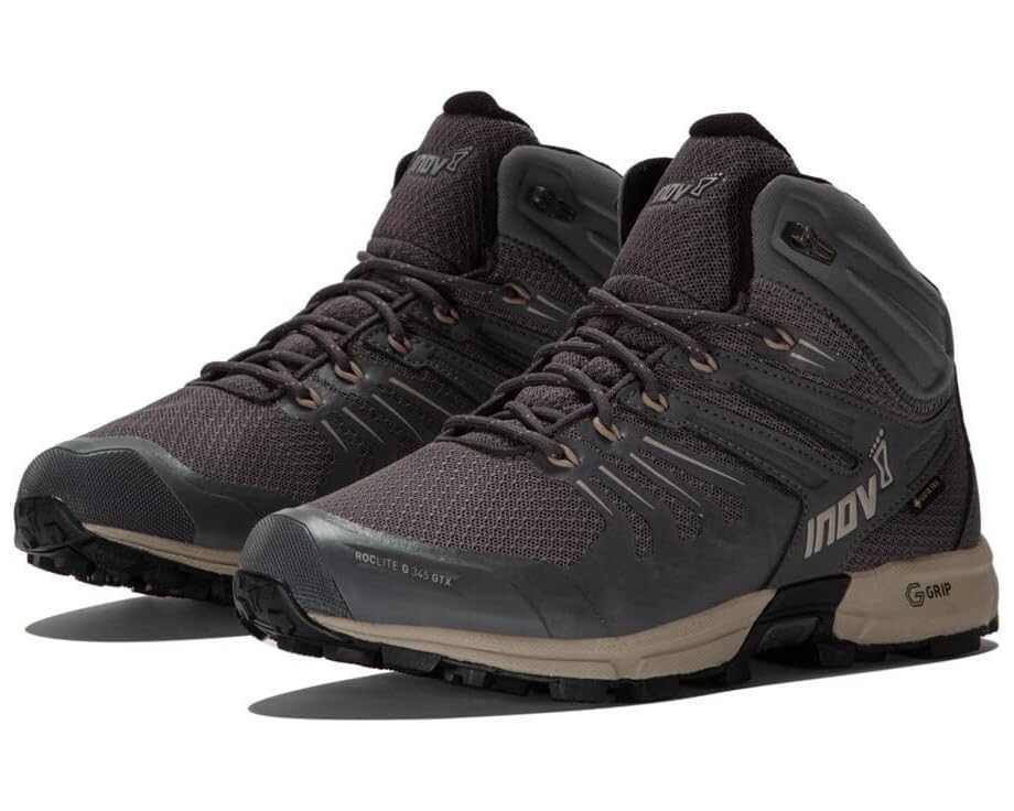 

Походные ботинки inov-8 Roclite G 345 GTX V2, цвет Graphite/Taupe