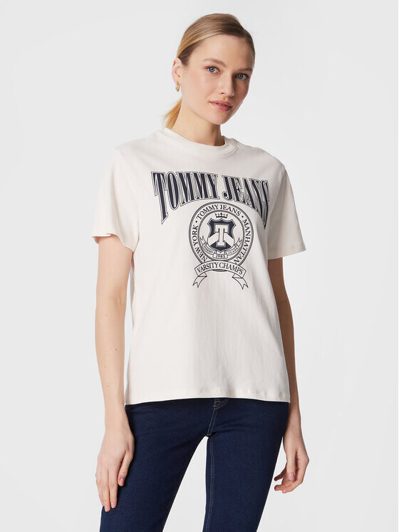 

Футболка свободного кроя Tommy Jeans, бежевый
